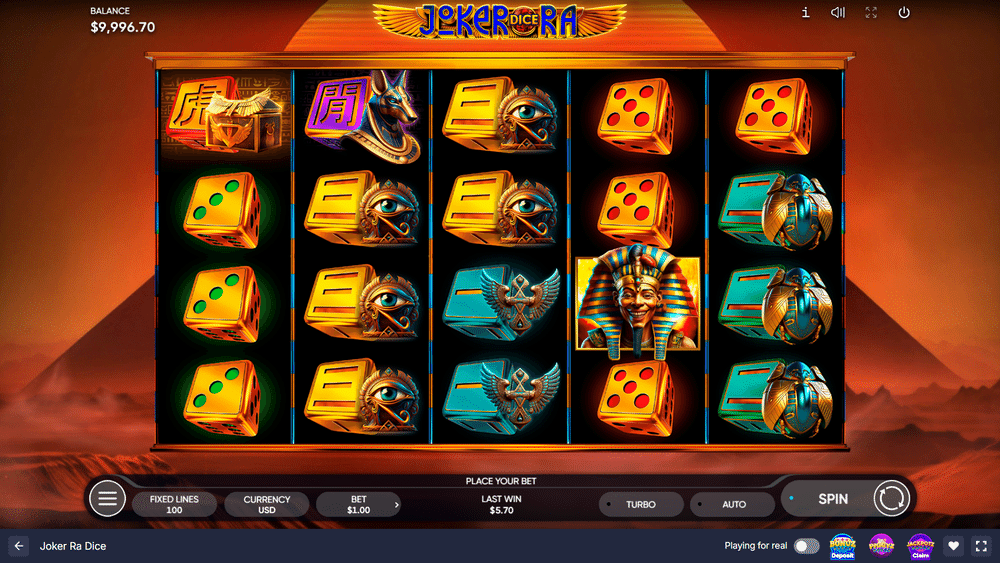 Joker Ra Dice Slot - 1 - BitStarz Casino