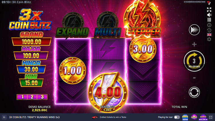 3X Coin Blitz: Trinity Running Wins 3x3 Slot - 2 - BitStarz Casino