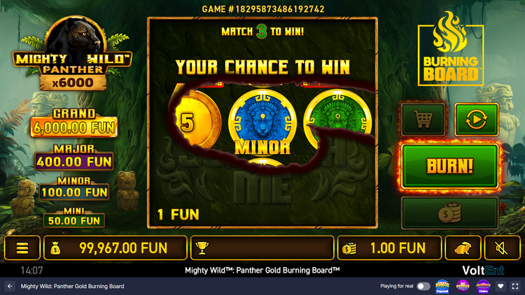 Mighty Wild: Panther Gold Burning Board - 2 - BitStarz Casino
