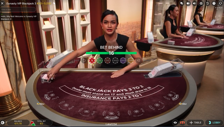 Dynasty VIP Blackjack 3 - 1 - BitStarz Casino