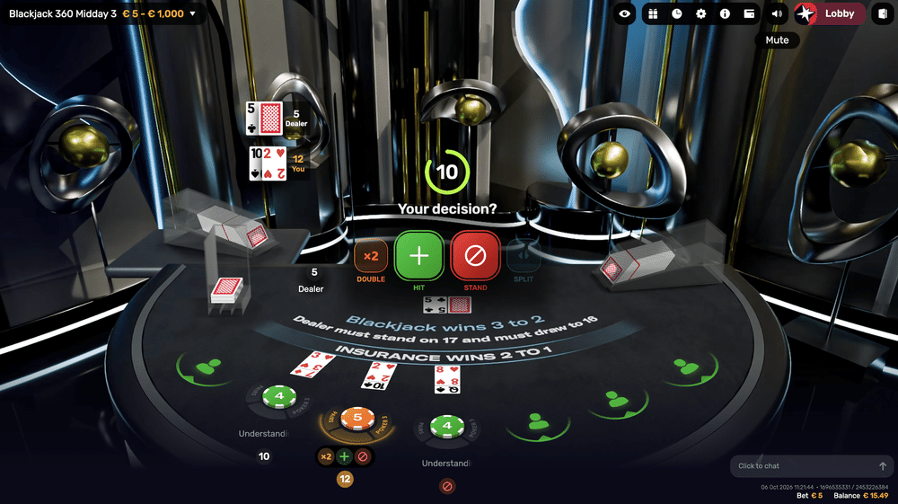 Blackjack 360 Midday - 2 - BitStarz Casino