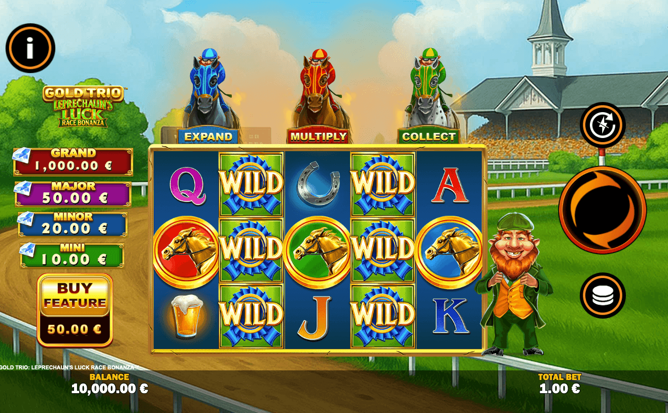 Gold Trio: Leprechaun’s Luck Race Bonanza Slot - 1 - BitStarz Casino