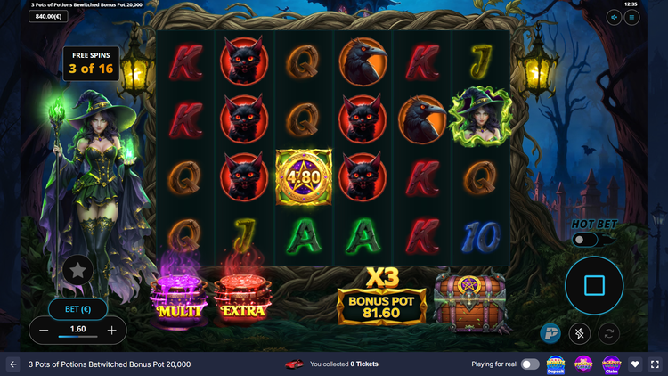 3 Pots of Potions Bewitched Bonus Pot 20,000 Slot - 2 - BitStarz Casino