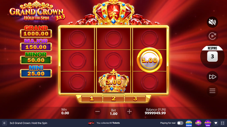 3x3 Grand Crown: Hold the Spin Slot - 2 - BitStarz Casino