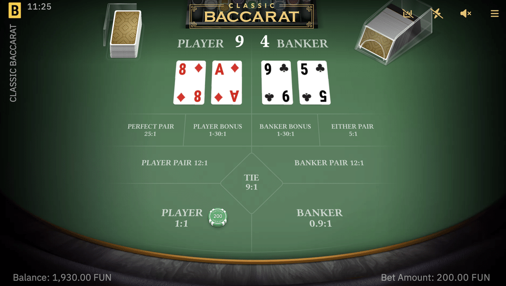 Classic Baccarat - 1 - BitStarz Casino