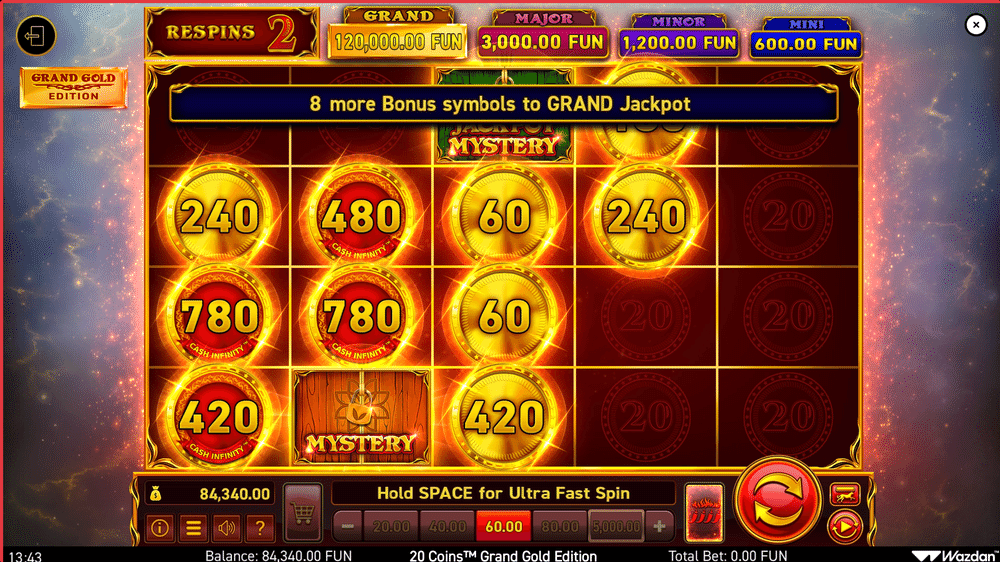 20 Coins Grand Gold Edition Slot - 2 - BitStarz Casino