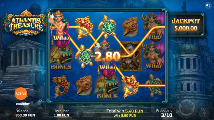 Atlantis Treasure Slot - 2 - BitStarz Casino