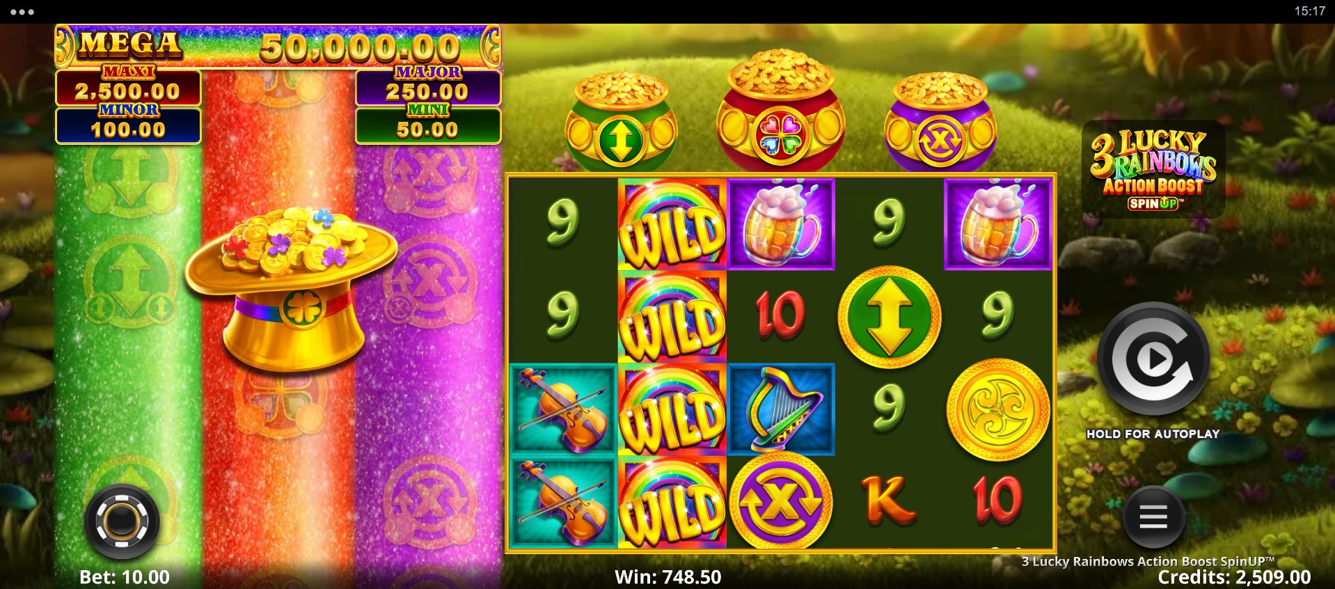 3 Lucky Rainbows Action Boost SpinUP Slot - 1 - BitStarz Casino
