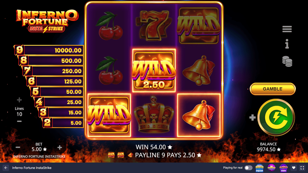 Inferno Fortune InstaStrike Slot - 1 - BitStarz Casino