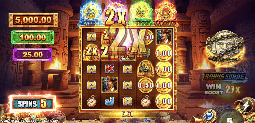 Julian Stone: Fortunes of the Sun God Slot - 1 - BitStarz Casino