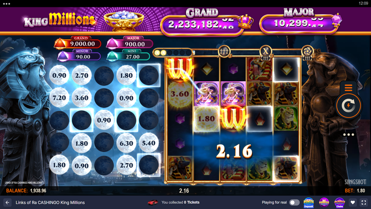 Links of Ra CASHINGO King Millions Slot - 2 - BitStarz Casino