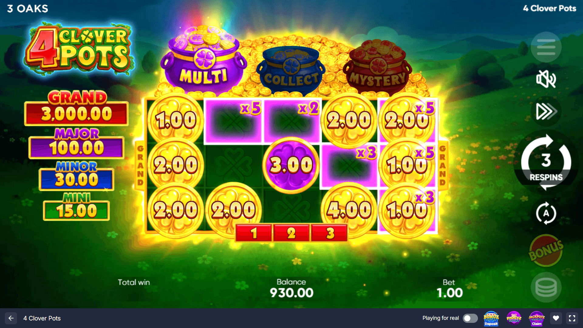 4 Clover Pots Slot - 2 - BitStarz Casino