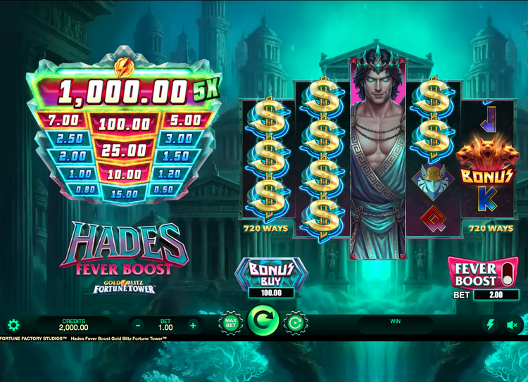 Hades Fever Boost Gold Blitz Fortune Tower Slot - 1 - BitStarz Casino
