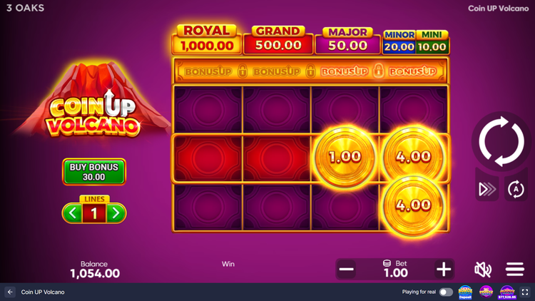 Coin UP Volcano Slot - 1 - BitStarz Casino