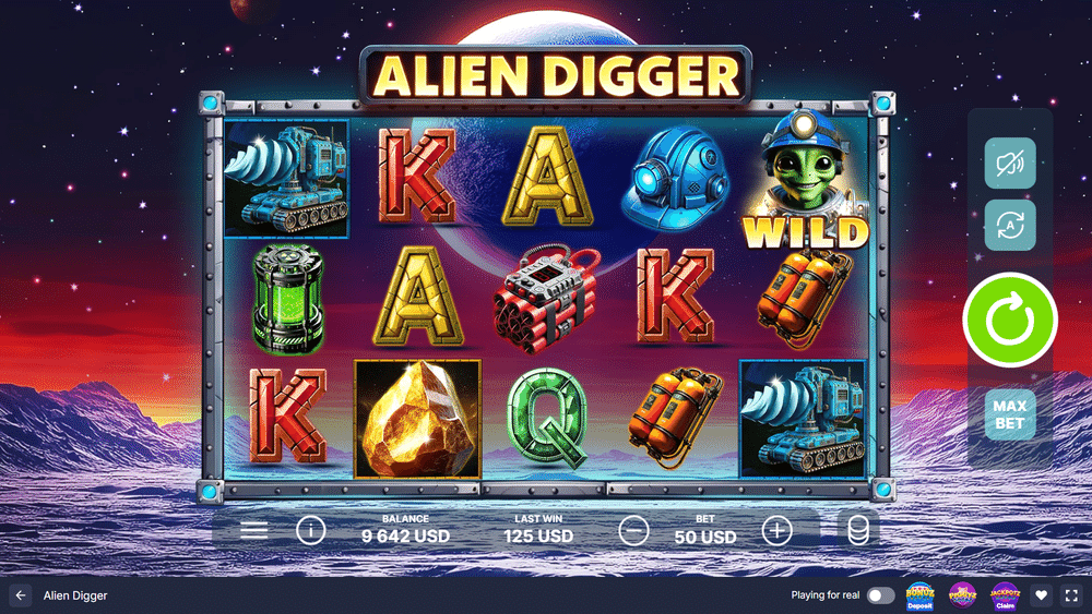 Alien Digger Slot - 1 - BitStarz Casino