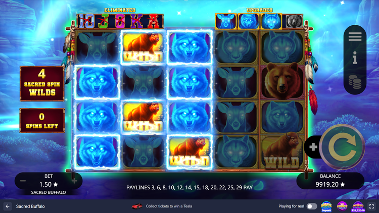 Sacred Buffalo Slot - 3 - BitStarz Casino