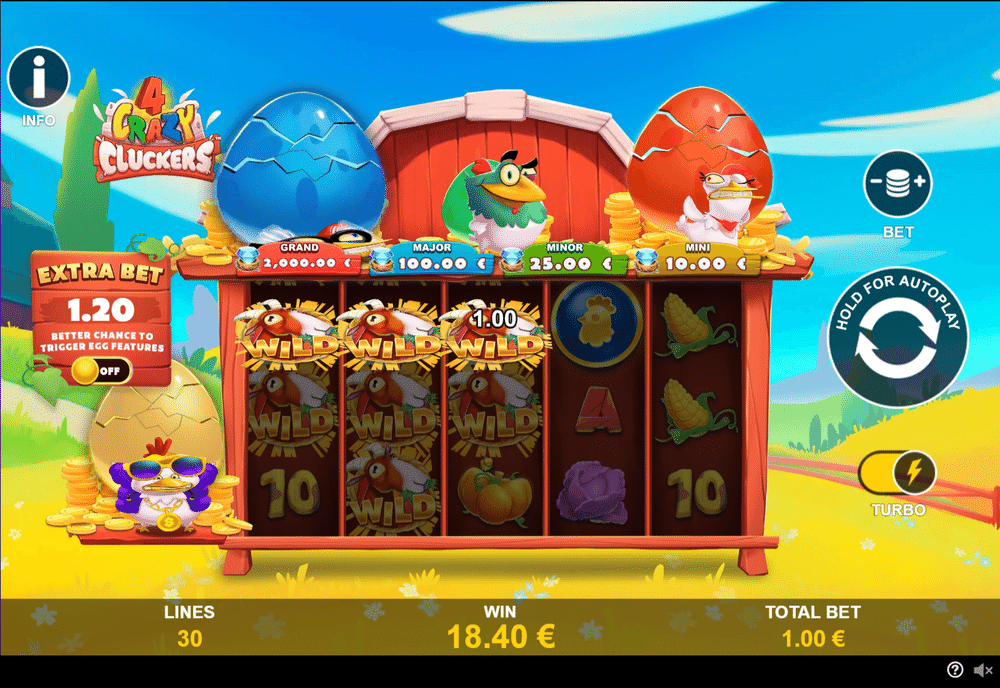 4 Crazy Cluckers: PowerPlay Jackpot Slot - 1 - BitStarz Casino