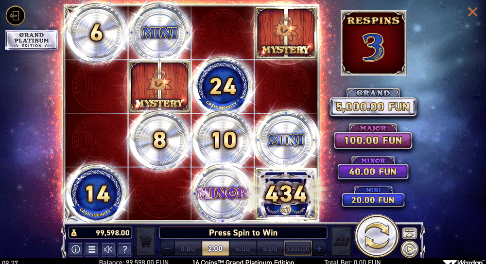 16 Coins Grand Platinum Edition Slot - 3 - BitStarz Casino