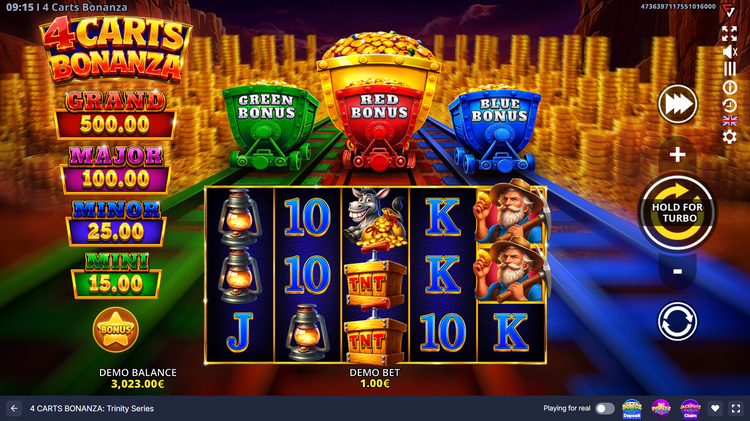 4 Carts Bonanza: Trinity Series Slot - 1 - BitStarz Casino