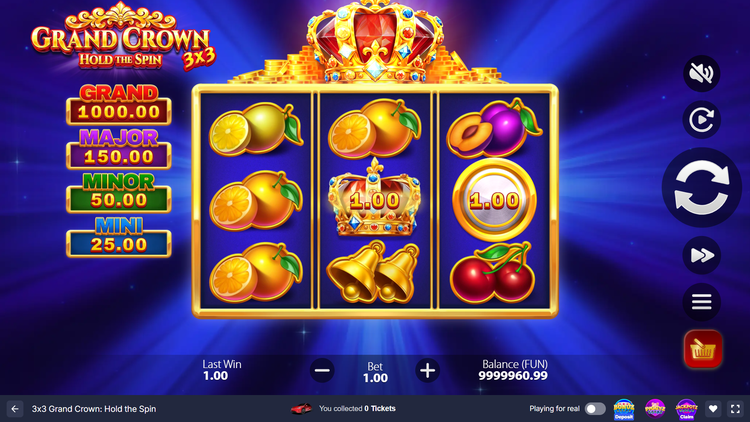 3x3 Grand Crown: Hold the Spin Slot - 1 - BitStarz Casino