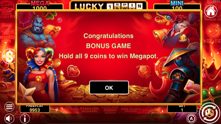 Lucky 1Spin4Win <span class=