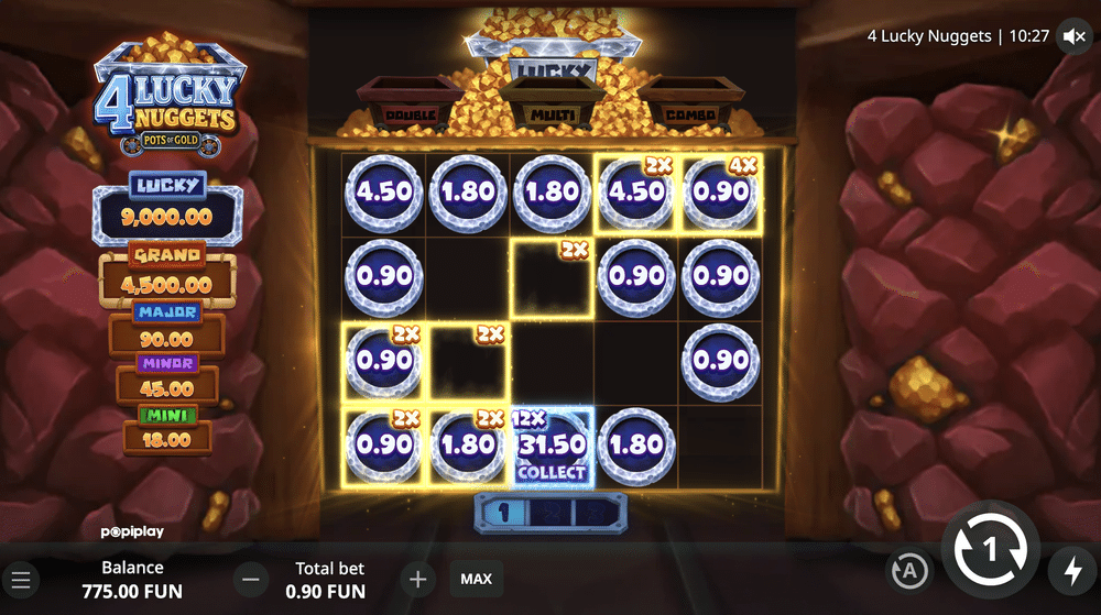 4 Lucky Nuggets Slot - 2 - BitStarz Casino
