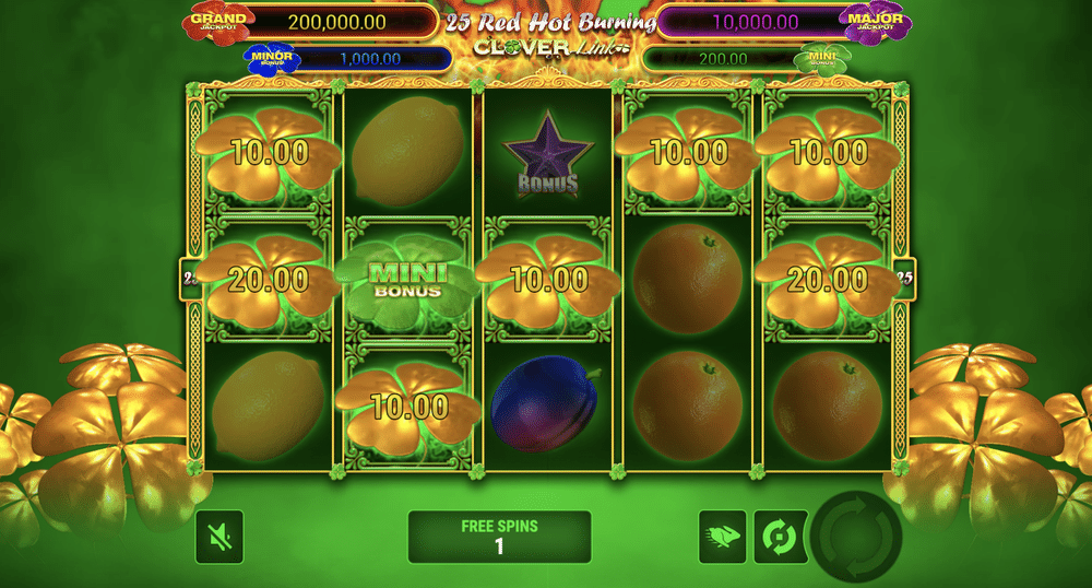 25 Red Hot Burning Clover Link Slot - 2 - BitStarz Casino