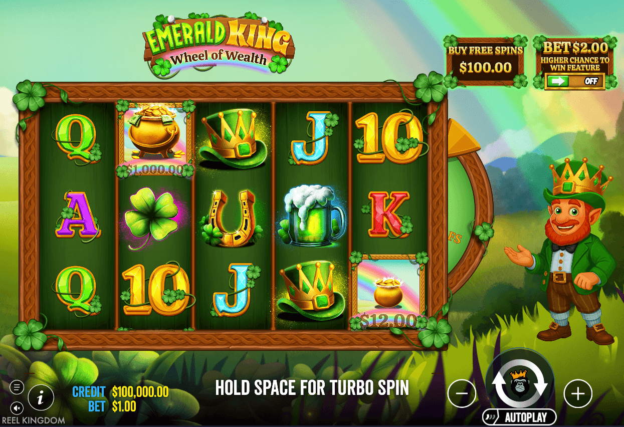 Emerald King Wheel of Wealth Slot - 1 - BitStarz Casino