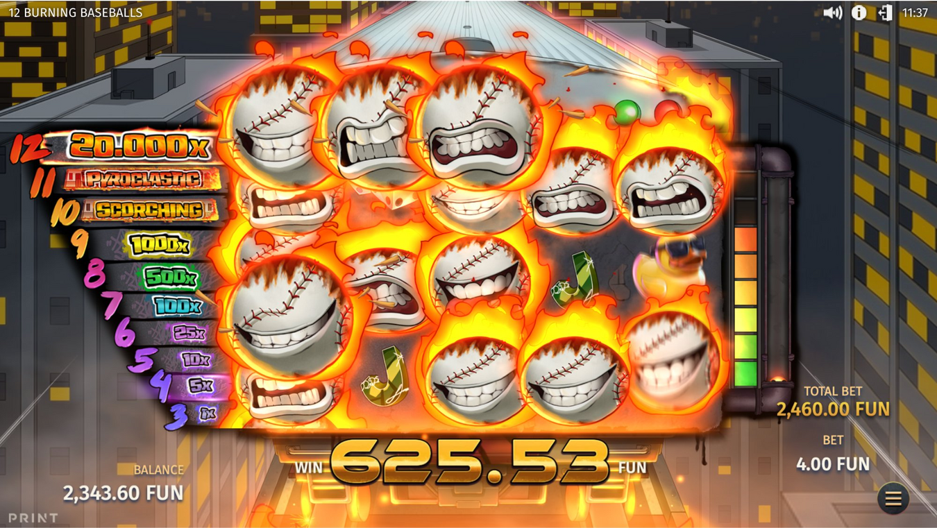 12 Burning Baseballs Slot - 2 - BitStarz Casino
