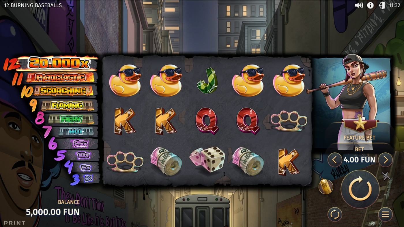12 Burning Baseballs Slot - 1 - BitStarz Casino
