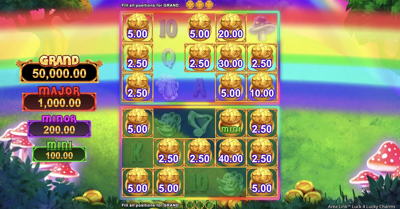 Area Link Luck 4 Lucky Charms Slot - 3 - BitStarz Casino
