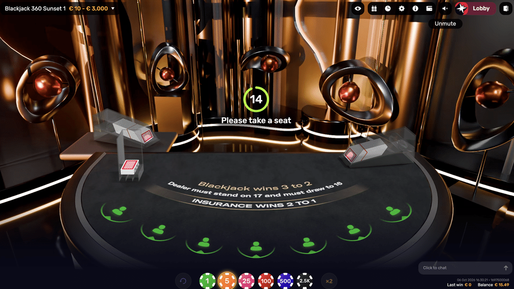 Blackjack 360 Sunset - 1 - BitStarz Casino