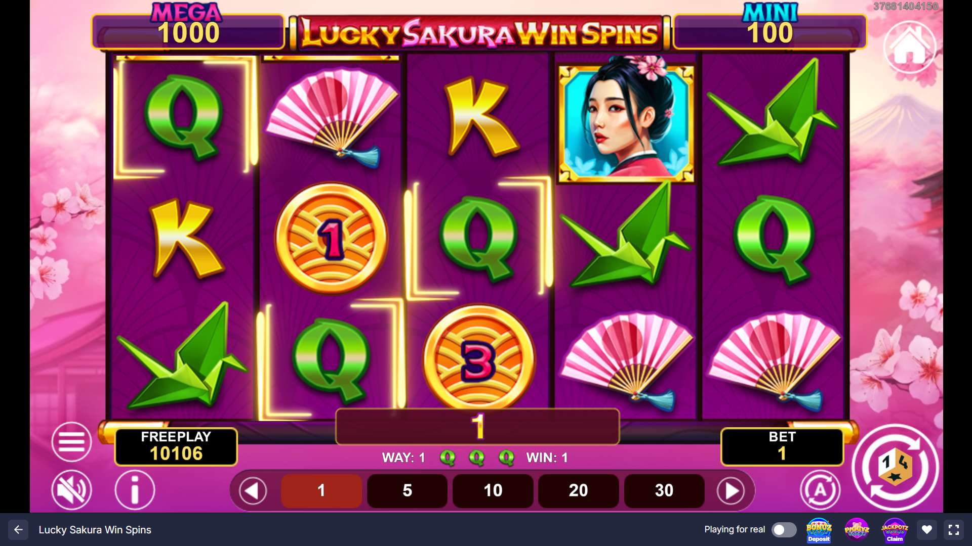 Lucky Sakura Win Spins Slot - 1 - BitStarz Casino