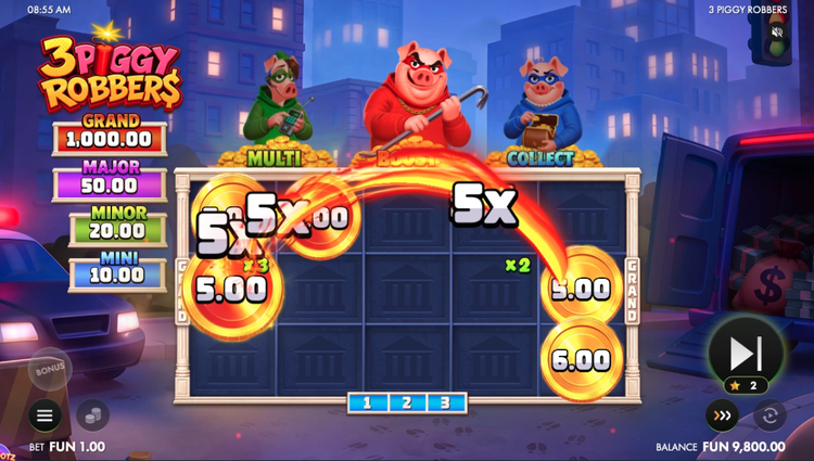 3 Piggy Robbers Slot - 2 - BitStarz Casino