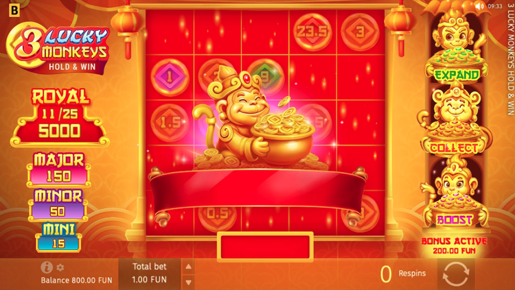 3 Lucky Monkeys Hold & Win Slot - 2 - BitStarz Casino