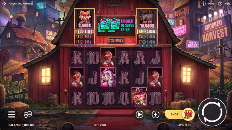 Cocks and Robbers Slot - 1 - BitStarz Casino