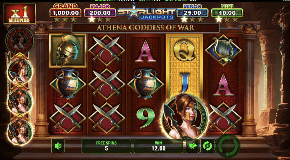 Starlight Jackpots Athena Goddess of War Slot - 2 - BitStarz Casino