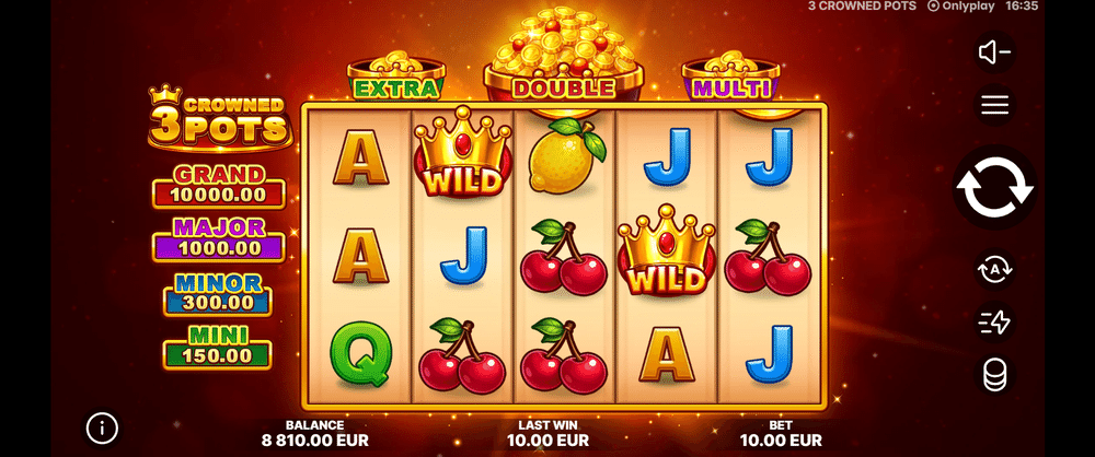 3 Crowned Pots Slot - 1 - BitStarz Casino