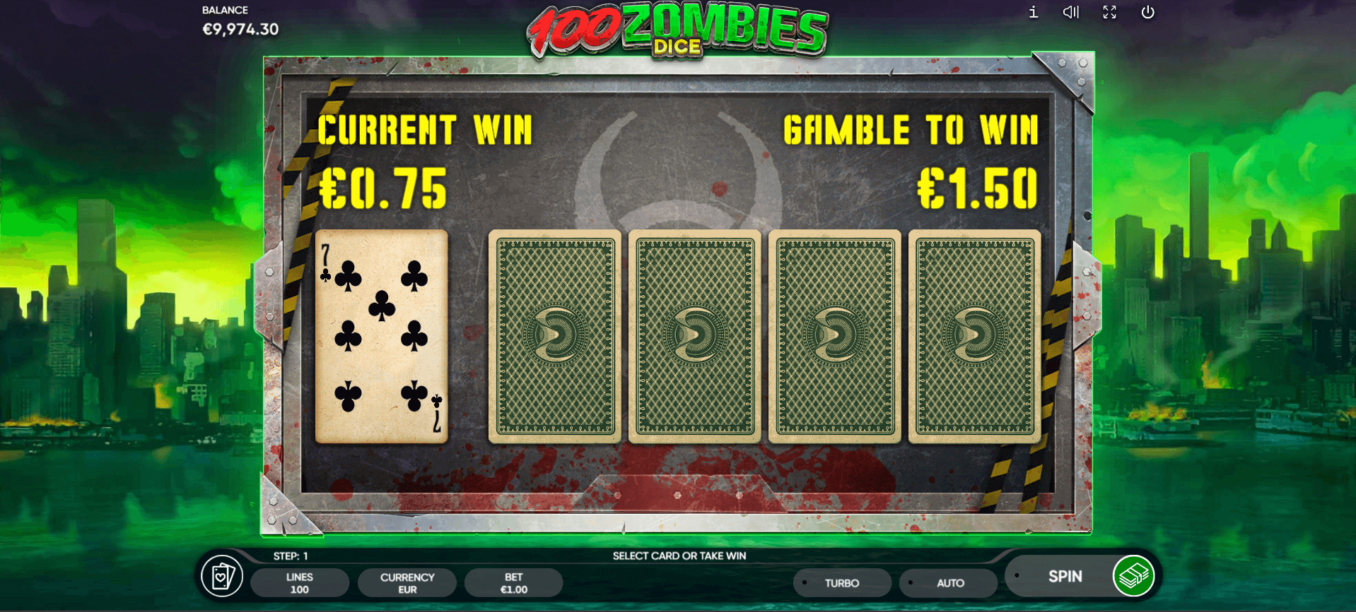 100 Zombies Dice Slot - 3 - BitStarz Casino