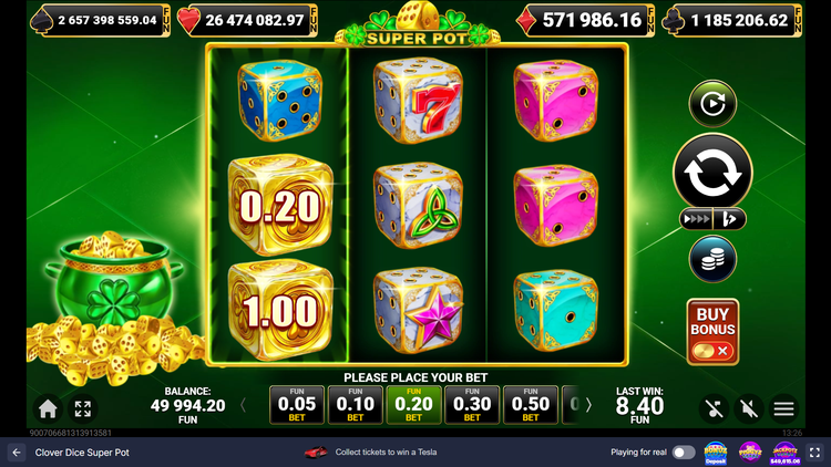 Clover Dice Super Pot Slot - 1 - BitStarz Casino