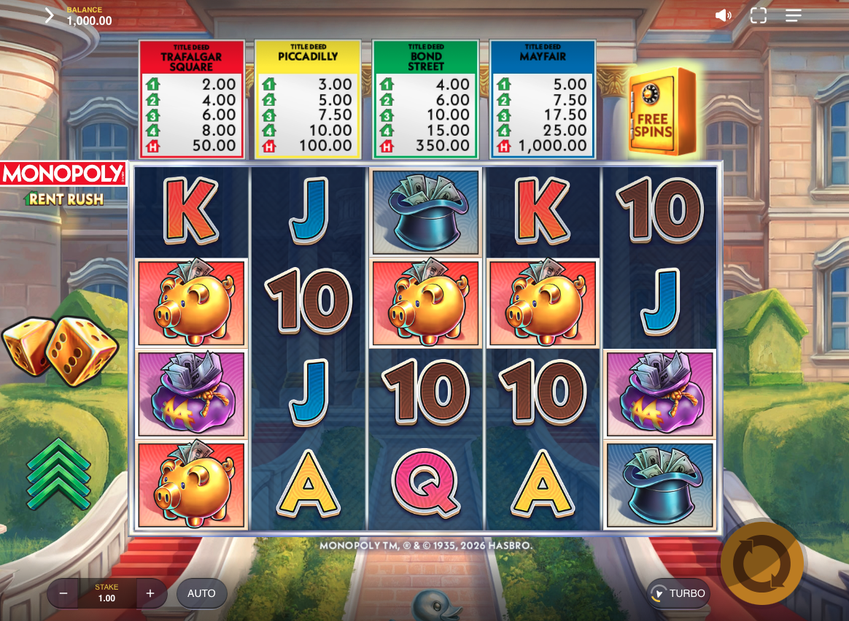 Monopoly Rent Rush Slot - 1 - BitStarz Casino