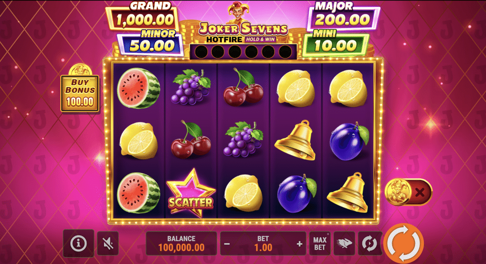 Joker Sevens Hotfire Hold & Win Slot - 1 - BitStarz Casino