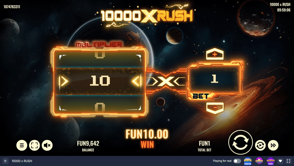 10,000x Rush Slot - 2 - BitStarz Casino