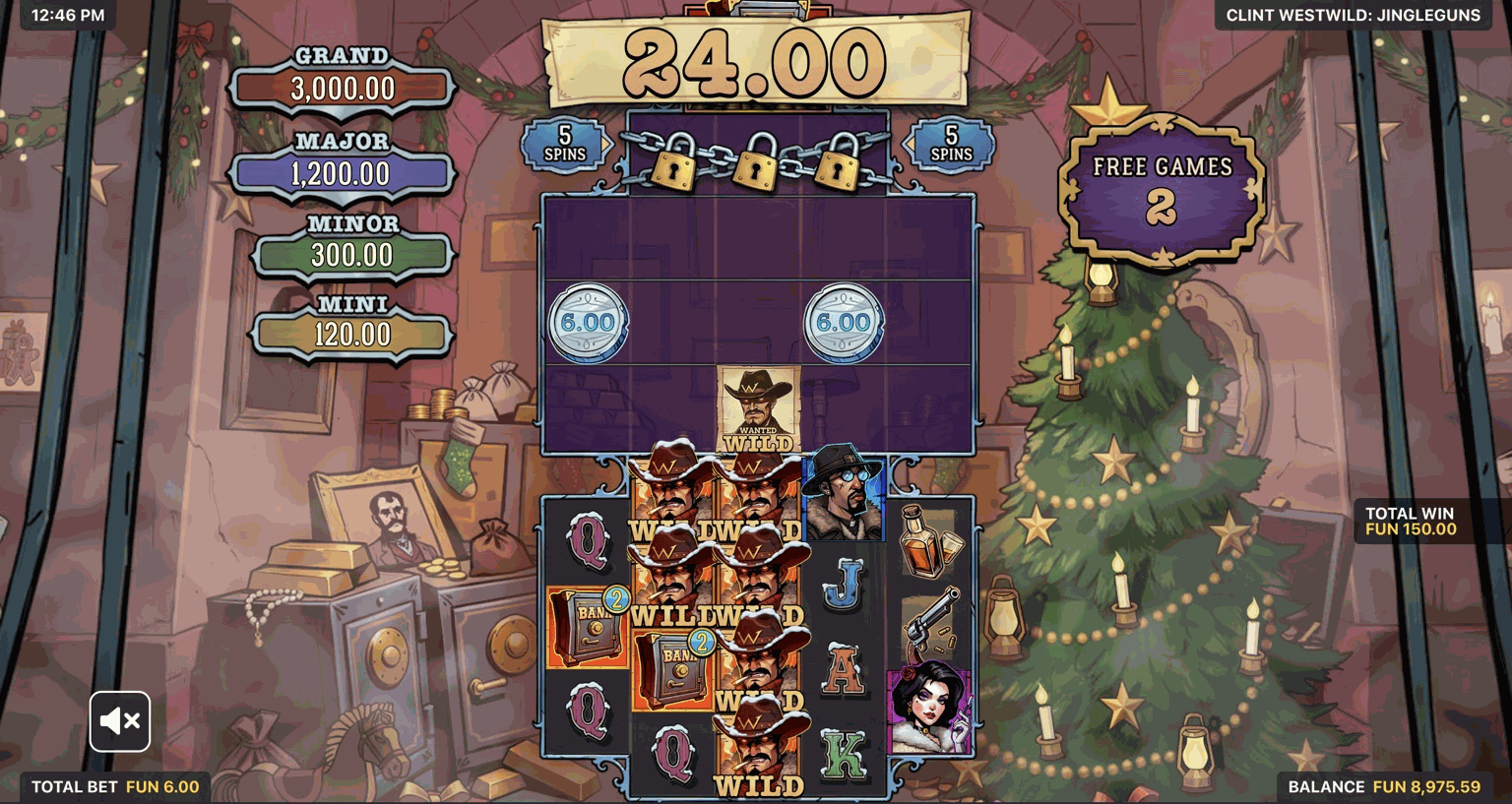 Clint Westwild: Jingleguns Slot - 3 - BitStarz Casino