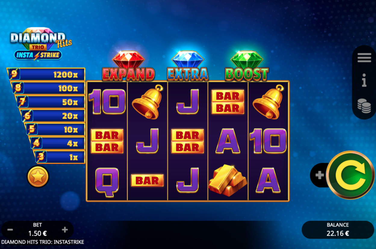 Diamond Hits Trio: InstaStrike Slot - 1 - BitStarz Casino