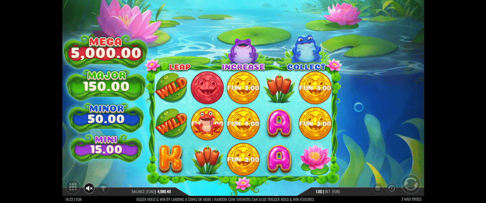 3 Mad Frogs Slot Review - 2 - BitStarz Casino
