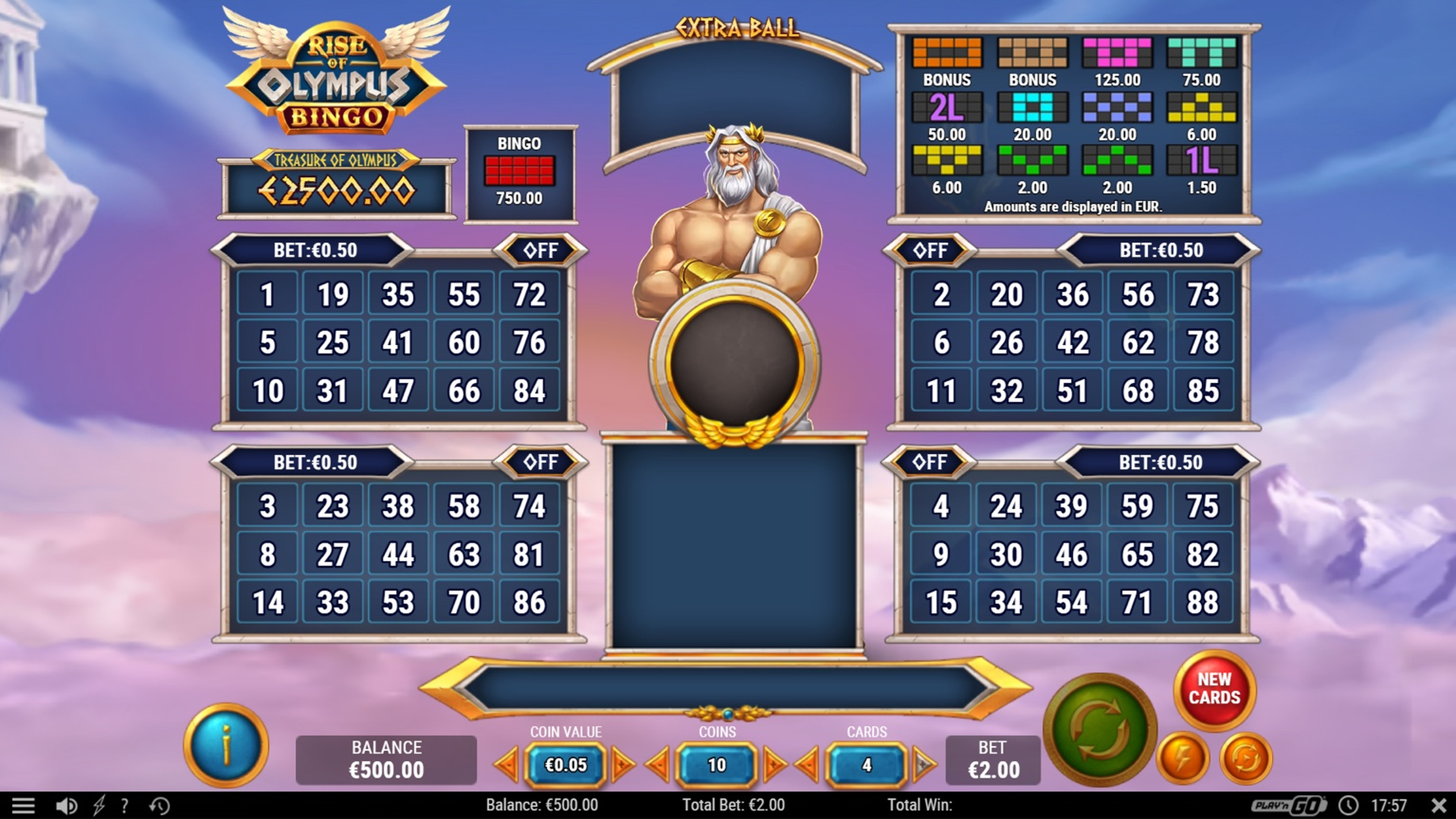 Rise of Olympus Bingo Slot - 1 - BitStarz Casino