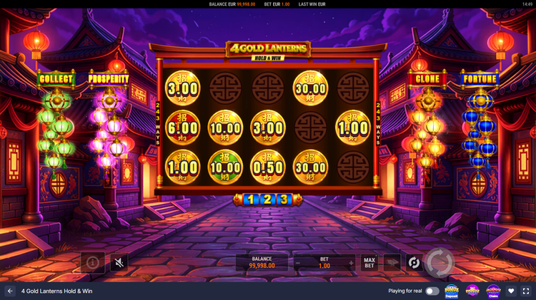 4 Gold Lanterns Hold & Win Slot - 2 - BitStarz Casino