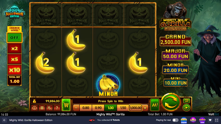 Mighty Wild: Gorilla Halloween Edition Slot - 1 - BitStarz Casino