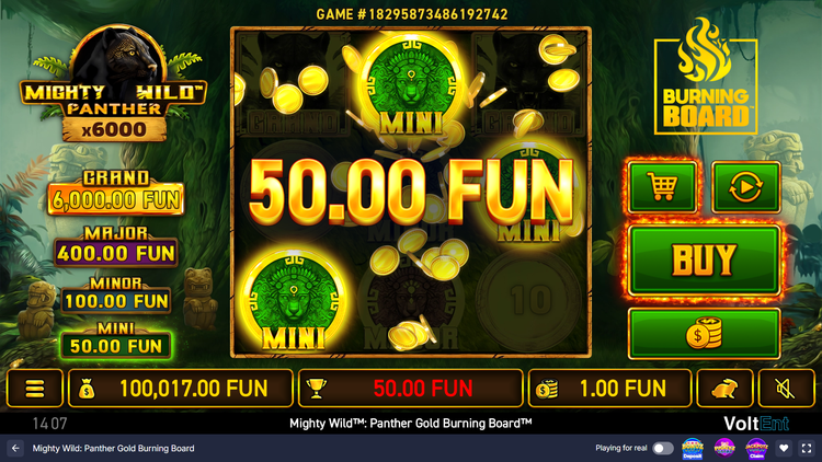 Mighty Wild: Panther Gold Burning Board - 3 - BitStarz Casino